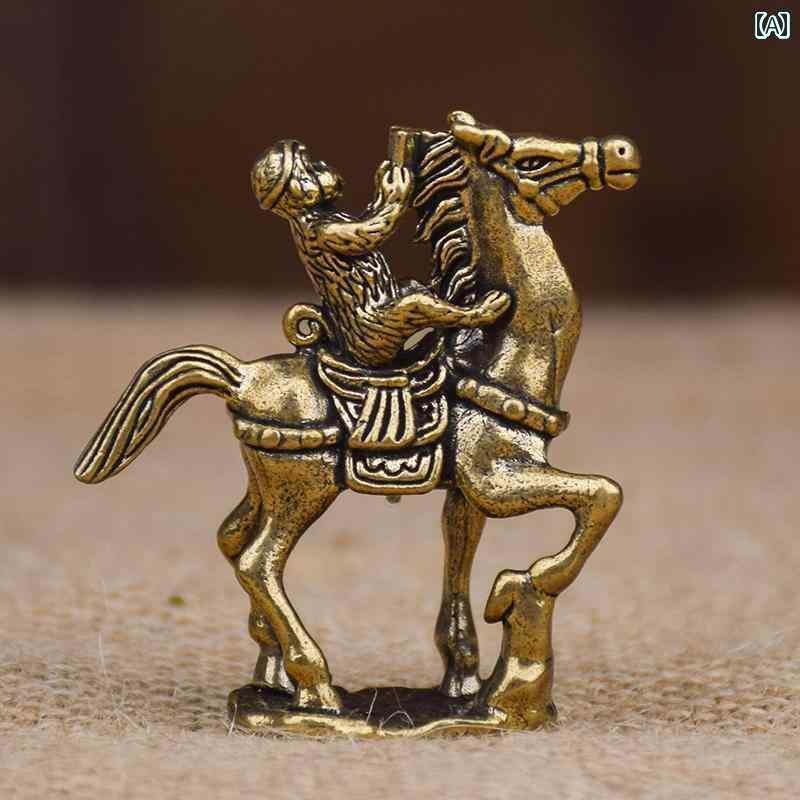 アンティーク 雑貨 DIY 真鍮製の 馬 ブロンズ製の 侯爵 動物 猿 装飾品 デスク トップ ティー ペット オフィス 装飾 ギフト