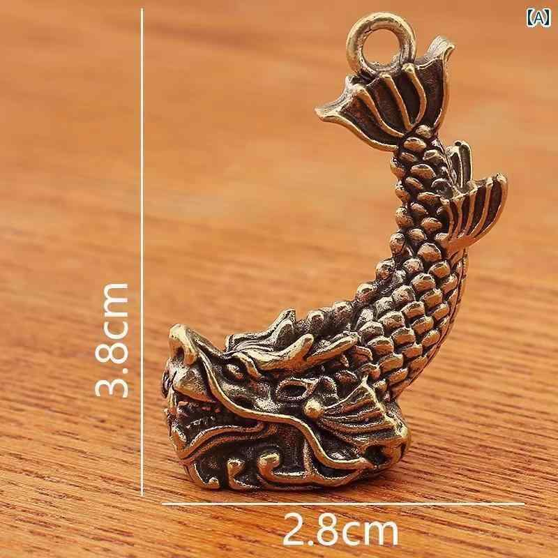 アンティーク　雑貨　飾り 真鍮製の 龍 九 子 赤尾 赤 文 装飾品 キッチン ホーム アクセサリー リビン..