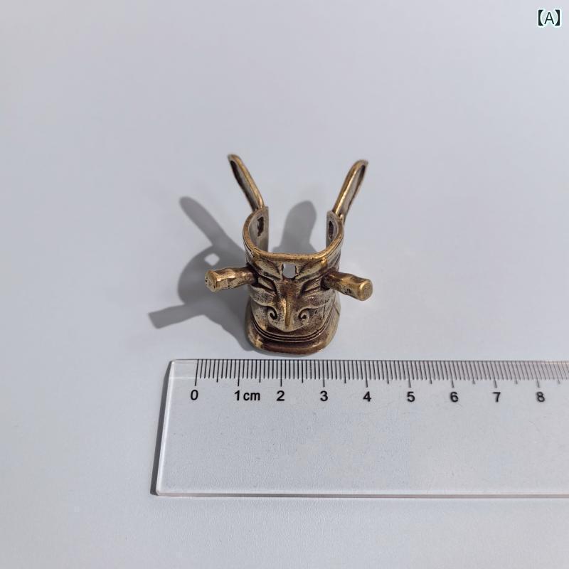 アンティーク　雑貨　飾り Sanxingdui デスク トップ 銅 器 装飾品 レトロ 太陽 鳥 Zongmu マスク シミ..