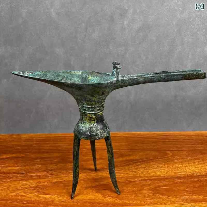 アンティーク　雑貨　飾り 乳首 模様の 青銅製 水差し アンティーク カップ 装飾品 レトロ ワイン 二 ..