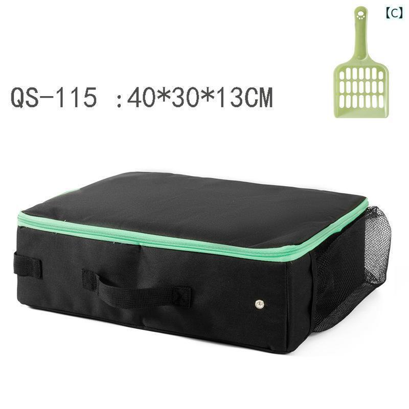 猫 トイレ ボックス 防水 モバイル 猫 トイレ 折りたたみ 式 オックスフォード 布 ポータブル 猫用 ボ..