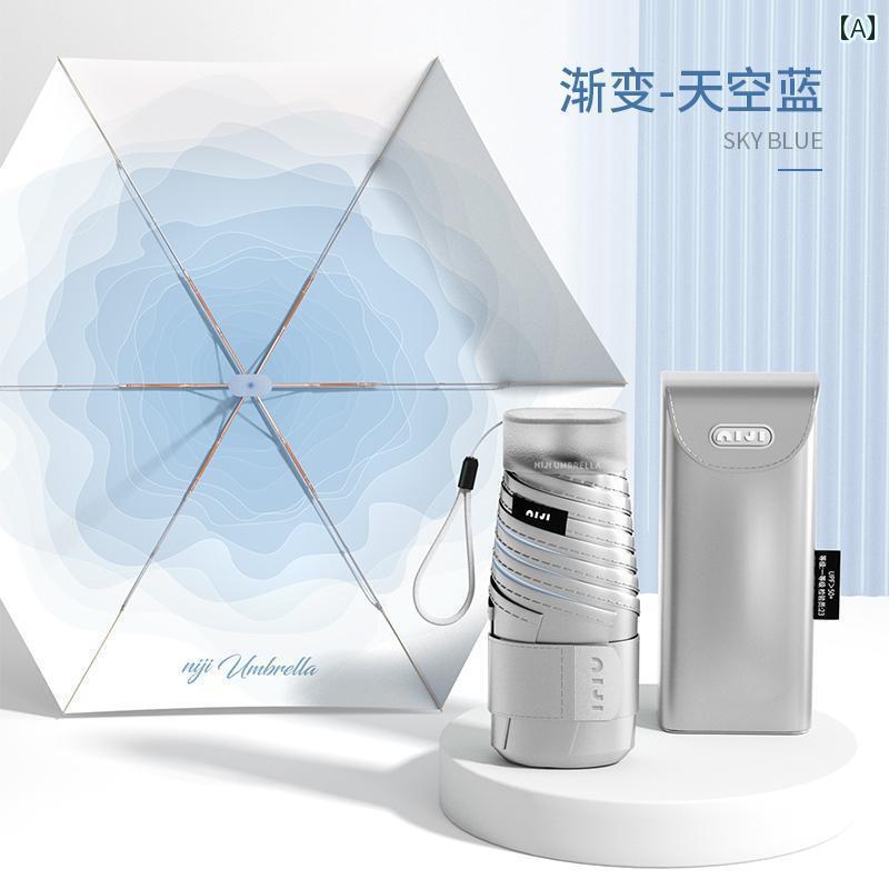 パラソル 日傘 傘 季節を 問わず 使える 日傘 チタンシルバー サン アンブレラ 紫外線 カット 女性用 日よけ 傘晴れの 日も 雨の 小型 携帯用 ポケット 折りたたみ