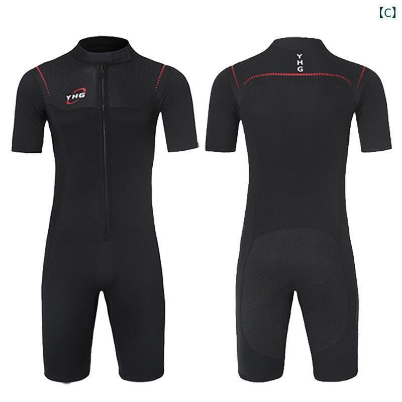 マリンスポーツ スーツ　水着 3 mm 弾性 CR ショート ワンピース ダイビング スーツ 15 半袖 暖かい コーチ 水着 フリー サーフィン ウェットスーツ