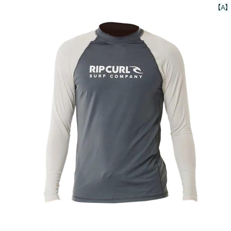 マリンスポーツ スーツ　水着 オーストラリア RIPCURL 長袖 クラゲ スーツ メンズ 速乾 日焼け防止 紫外線 防止 スプリット 水着 サーフィン シュノーケリング ダイビング