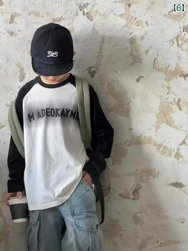 子供服　カジュアル　かわいい スポット ボラボラ 韓国 子供服 2025 春 Tシャツ 男の子と 女の子用 ラ..