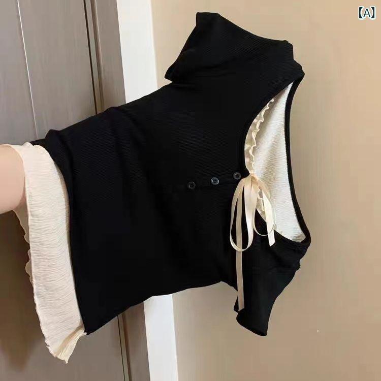 子供服　カジュアル　かわいい 女の子 夏服 フェイク ツーピース 半袖 Tシャツ 子供用 夏 洋風 半袖中..