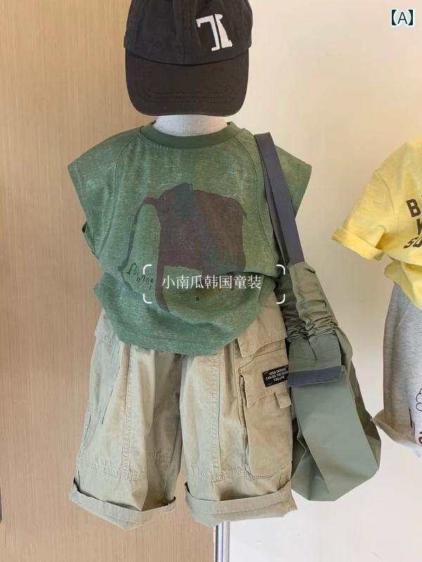 子供服　カジュアル　かわいい リトルパンプキン 韓国 子供服 2025夏 子供用 落書き Tシャツ 男の子 女..