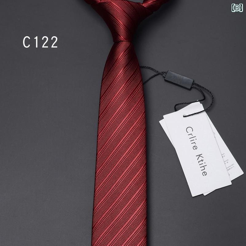 ネクタイ ビジネス　男性用 男性用 CrlireKtihe ネクタイ ウェディング 新郎 赤い ストライプ 細めの 韓国 シルク マルベリー ピン