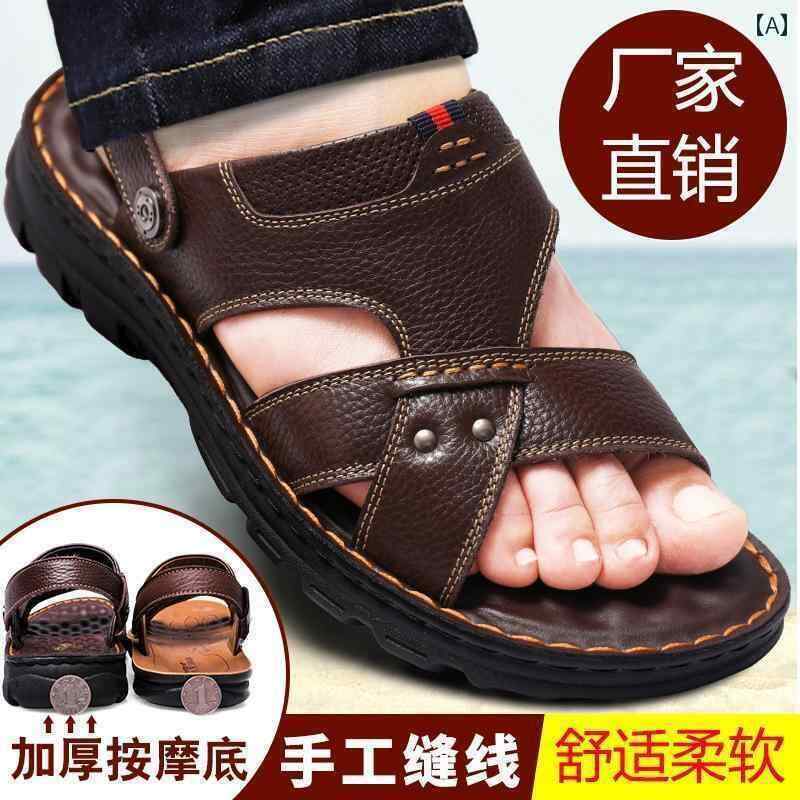 サンダル 男性用 カジュアル メンズサンダル 2025 カジュアル 厚底 ビーチ 夏 アウトドアお父さん 滑り止め 耐摩耗 両用 サンダル