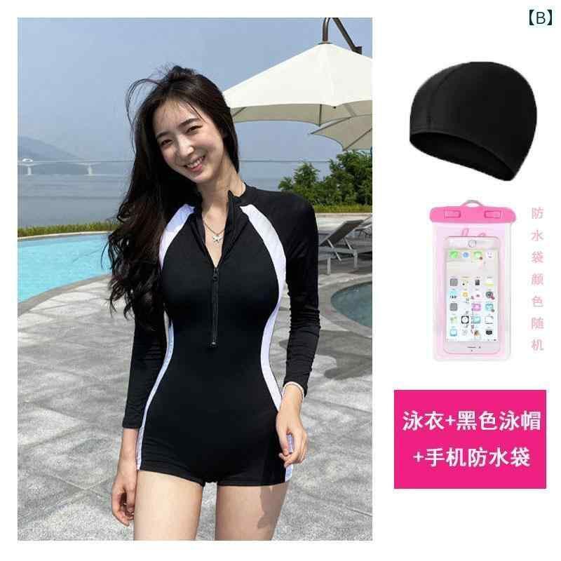 ビキニ　水着　レディース 水着 レディース ウェットスーツ 日焼け防止 ジッパー 長袖 ボクサー ラウン..