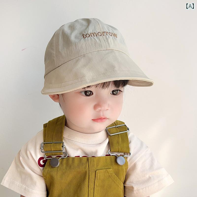 赤ちゃん 帽子 ベビー ベビー サンハット 春秋 日焼け防止 男の子と 女の子 つば 広 速乾の 漁師の ひさし 帽 夏の 薄手 スタイル