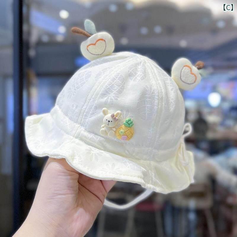 赤ちゃん　帽子　ベビー ベビー 帽子 夏用 薄手 男の子 女の子用 日焼け防止 フィ...