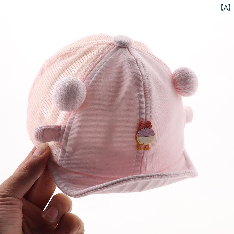 赤ちゃん 帽子 ベビー ベビー 帽子 夏用 薄型 幼児用 サンハット メッシュ 男の子 女の子用 ダックビル キャップ かわいい