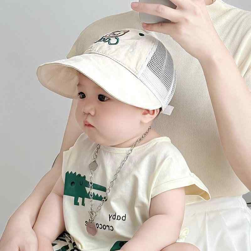 帽子 ベビー 赤ちゃん 子供用 サンハット 日よけ帽子 通気性 遮光 紫外線対策 UVカット ネット状 メッシュ素材 軽量 日除け つば広 かわいい 散歩 外遊び 公園 アウトドア お出かけ 春夏
