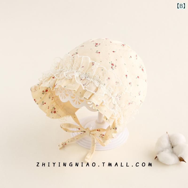 赤ちゃん　帽子　ベビー ベビー 帽子 春秋 薄型 耳 保護 小さい 月齢 胎児 赤ちゃん かわいい プリンセ..