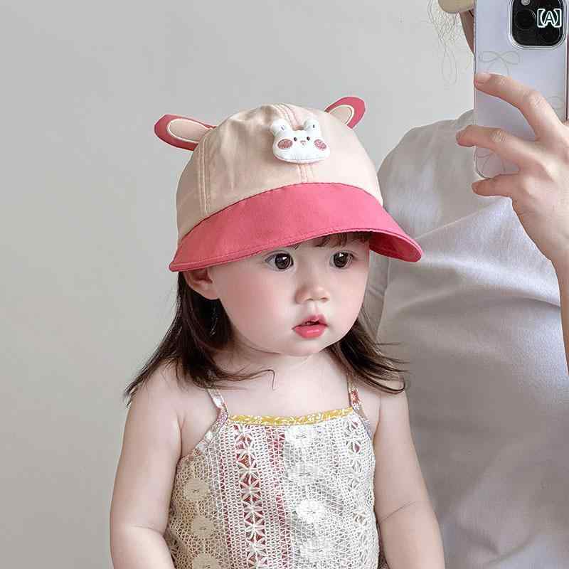 赤ちゃん用 帽子 かわいい ベビー 帽子 春秋 速乾 薄手 つば 広 日焼け防止 男の子 女の子 ダックビル キャップ 夏用 野球帽