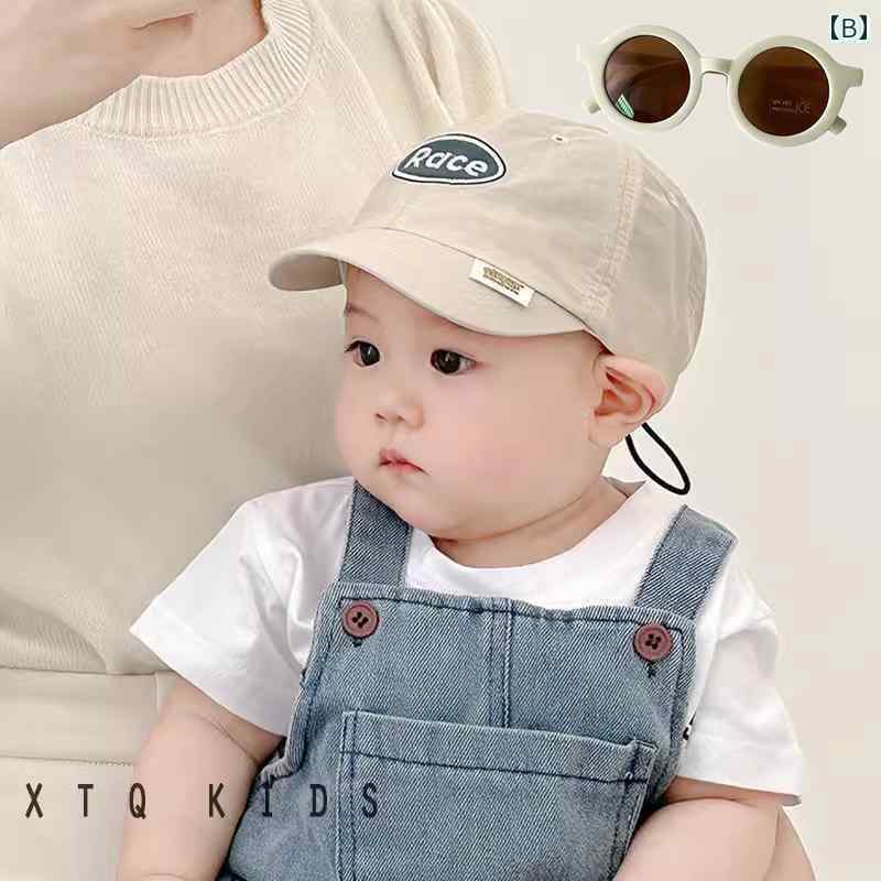 赤ちゃん用 帽子 かわいい ベビー ダックビル キャップ つばの 短い 幼児用 子供用 サンシェード 速乾 サンハット 男の子と 女の子用 2025年新 スタイル 調節可能 野球帽