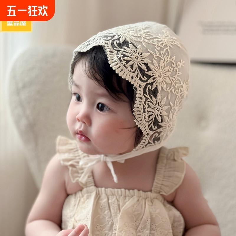 赤ちゃん用　帽子　かわいい ベビー 帽子 春秋 レース プリンセス お出かけ 幼児用 サンハット 女の子 ..