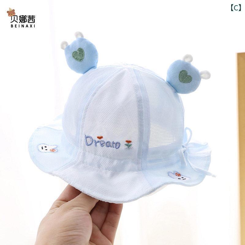 赤ちゃん用　帽子　かわいい ベビー 帽子 夏用 薄型 かわいい プリンセス サンハッ...
