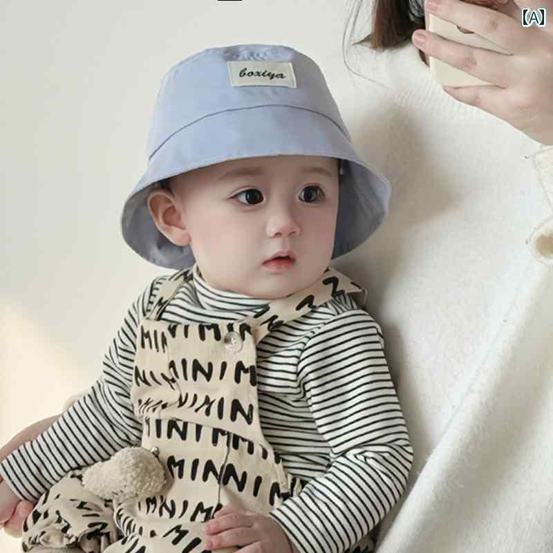 赤ちゃん用 帽子 かわいい 韓国 ベビー 帽子 春秋 バケット ハット 男の子用 フィッシャーマン 女の子用 日よけ 新生児用 夏用 サンハット