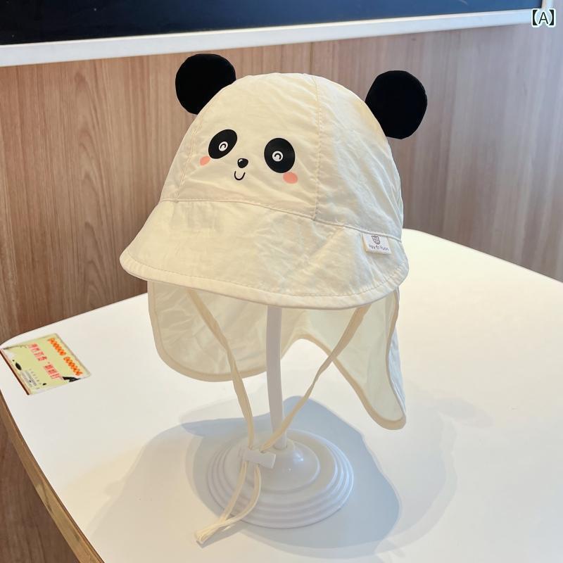 赤ちゃん用　帽子　かわいい ベビー サンシェード 帽子 春夏 紫外線 防止 速乾 かわいい パンダ 1ヶ月..