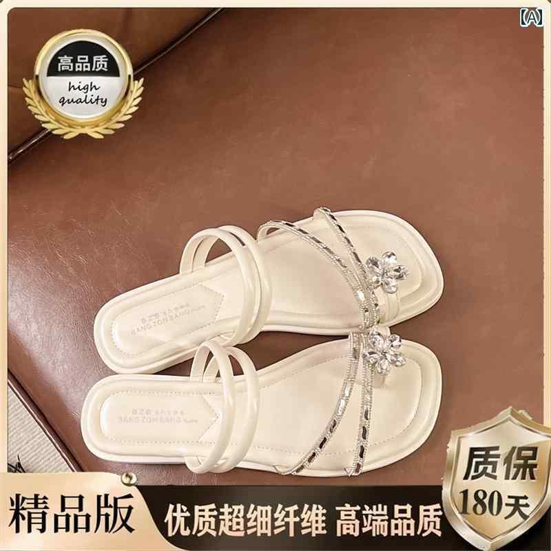 レディース　スリッパ　サンダル 夏の アウトドアウェアに 最適な フレンチ フラットソールの スリッポ..