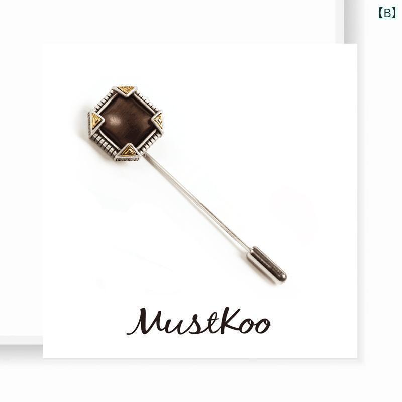 カフス ボタン シャツ マシ ドゥ 風 アンティークシルバー 手 彫り カフスボタン キャッツアイ ストーン ターコイズ ブローチ ピン スーツ カラー アクセサリー