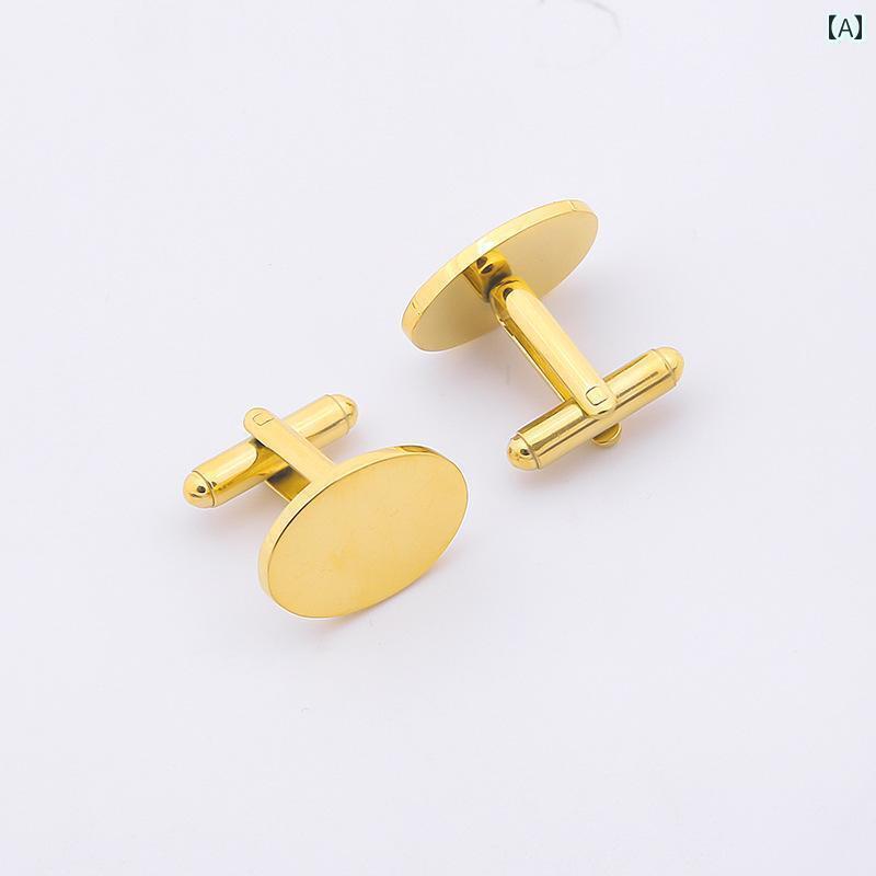 カフス ボタン シャツ ステンレス スチールの ポリッシュ 仕上げの カフスボタン チタン ミラー オーバ..