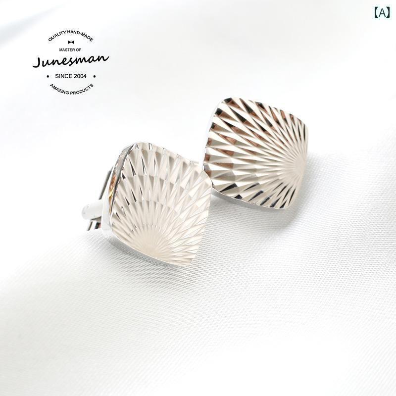 カフス ボタン シャツ 日の出 June メンズ フレンチ カフスボタン カフス ネイル シャツ 精巧に 彫刻 ..