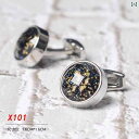 カフス ボタン シャツ 金 メッキの 星空 ゴールド フレンチ シャツ カフスボタン カフス ネイルビジネス メンズ ネイル ボタン メンズと レディースファッ...