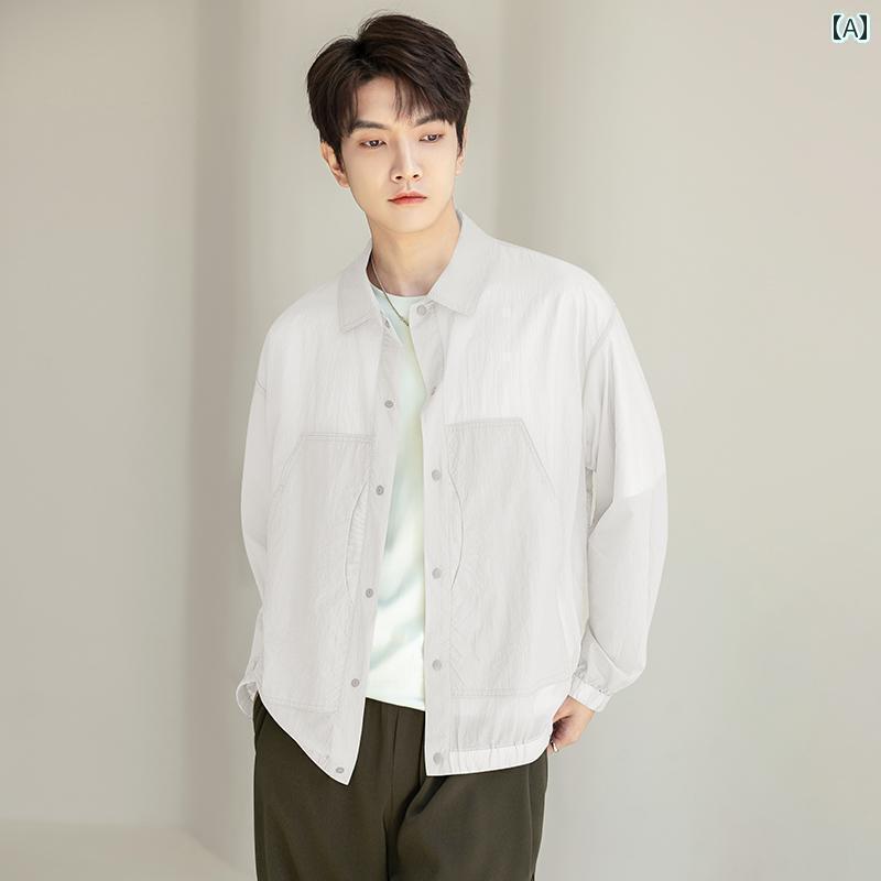 アウター　ジャケット　メンズ 夏 薄手 日焼け防止 ジャケット メンズ 2024 カジュアル 韓国な トップ 服