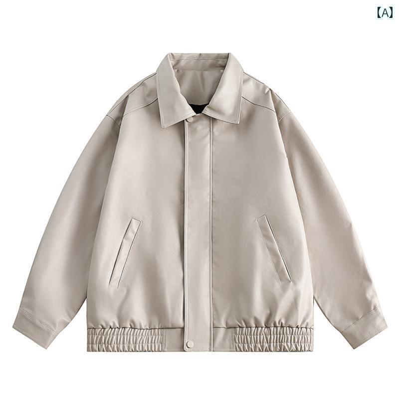 レザー ジャケット おしゃれ ブラウン PU レザージャケット メンズ 秋冬 アメリカンコットン コート レトロ メイラード コットン メンズスタイル