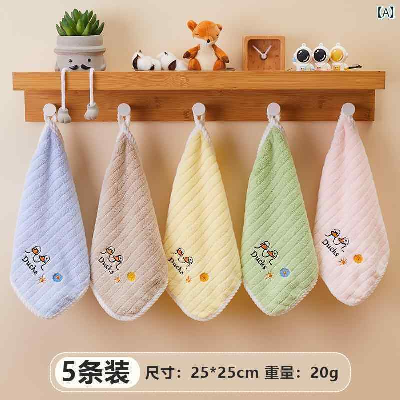 ハンカチ　ハンドタオル ベビー スクエアタオル 家庭用 フェイスタオル 綿より 柔らかい 吸水 速乾 ハンカチ 子供用 ハンギング 小型 タオル