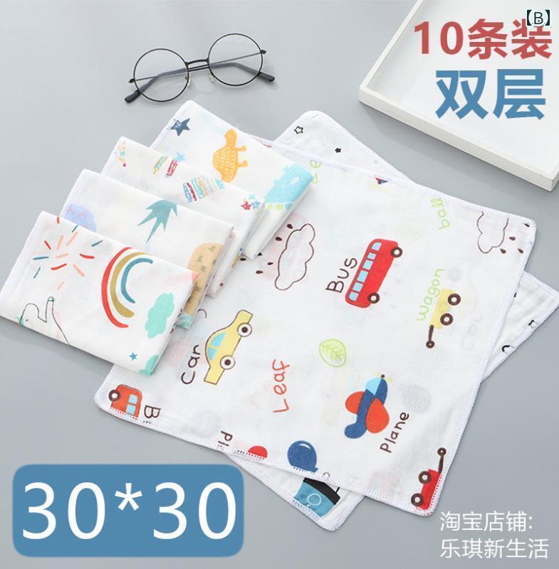 ハンカチ　ハンドタオル 子供用 ガーゼ ハンカチ 綿 ベビー よだれ タオル 二 重 新生児 フェイスタオル 汗 拭き