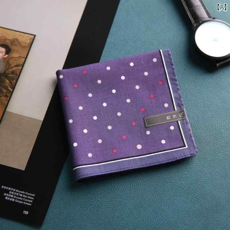 ハンカチ　ハンドタオル Hemuji エレガントな メンズ 高級 ハンカチ 綿 携帯用 汗 拭き スクエアタオル 吸水性 バレンタイン デー ギフト