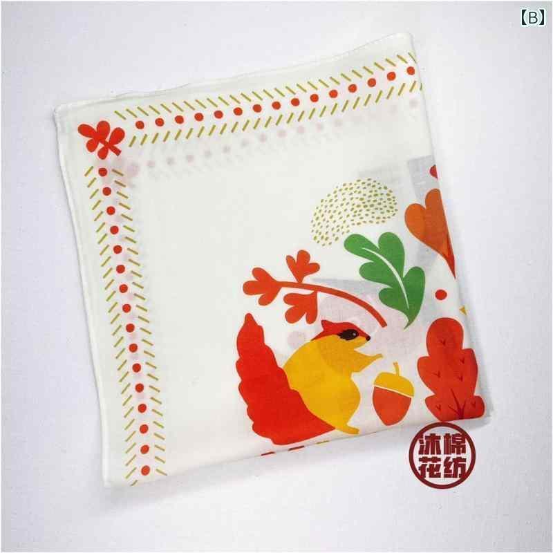 ハンカチ　ハンドタオル イニスフリー 80 % 柔らかく 快適 コットン製 レディース ハンドタオル スクエア ハンカチ 若干の 傷 あり