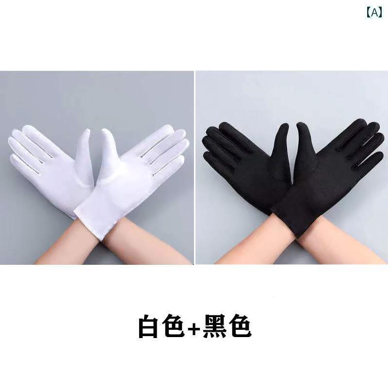 手袋　日焼け防止 夏用の 薄手 日焼け防止 手袋。 男女兼用。 ダンス 乗馬 運転 ジュエリー 伸縮性の ..