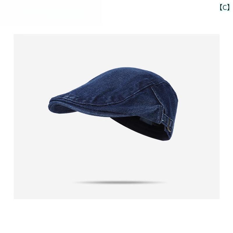 カウボーイ　レディース　帽子 女性用 ブルーデニム フォワード ハット 夏 ファッション レトロ ヴィン..