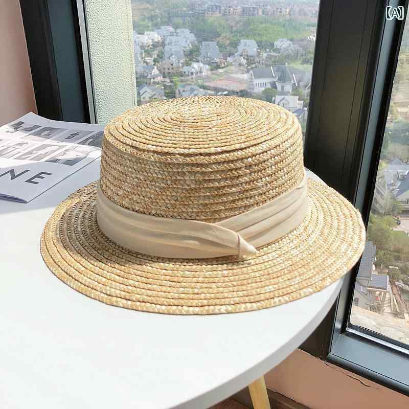 Straw Hat - 麦わら帽子　レディース　かわいい 帽子 夏用 サンハット レディース 日焼け防止 つば 広の 旅行用 ビーチ 麦わら 女性用で な