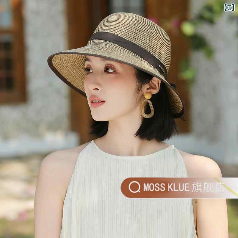 麦わら帽子　レディース MossKlue ウエスタン レディース 麦わら フィッシャーマン...