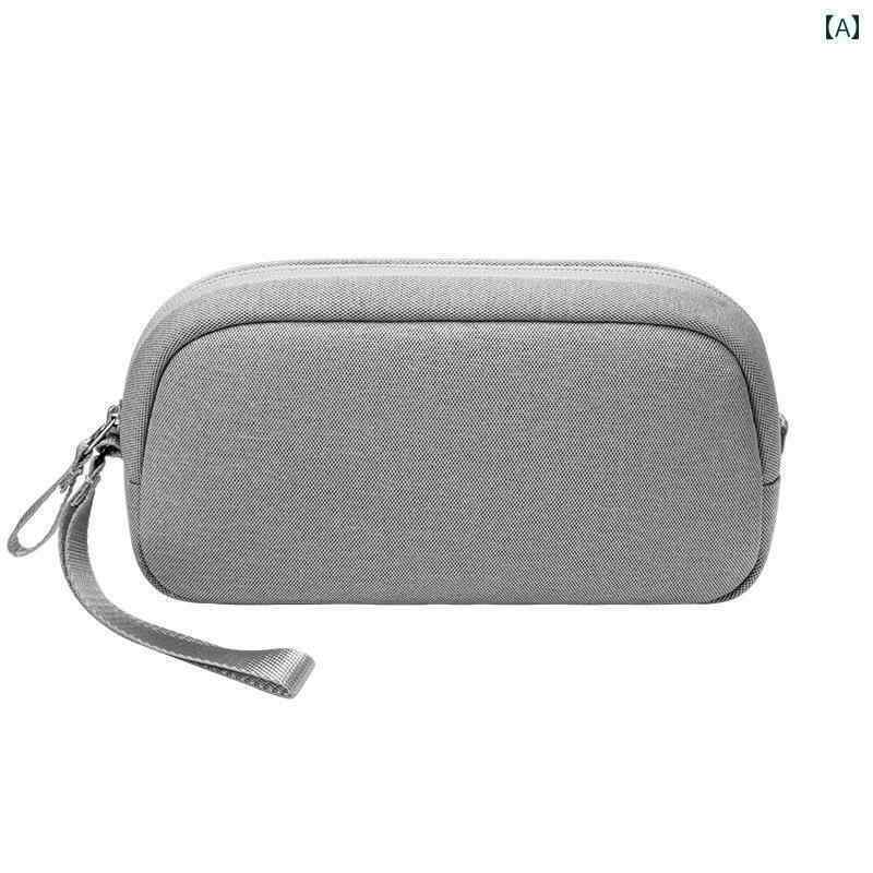 ポーチ　アクセサリー　収納 ポータブル データ ケーブル 収納 バッグ大容量 充電 ヘッド デジタル アクセサリー バッグ USB パワー バンク