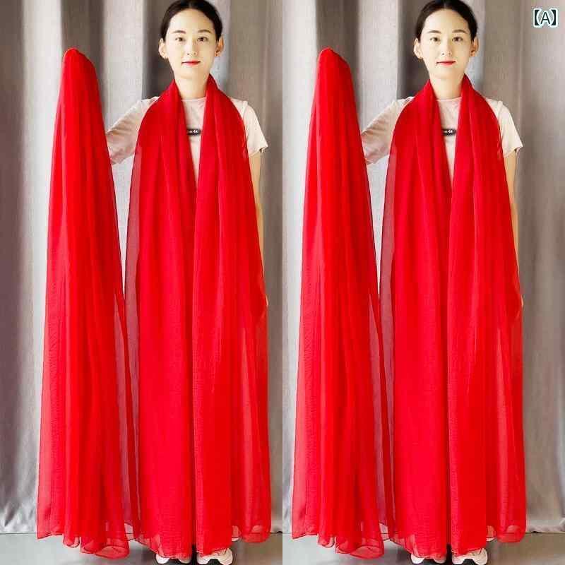 スカーフ　おしゃれ レディース 女性用 赤い シルクスカーフ 春秋 スカーフ 砂の スクエアダンス ロン..