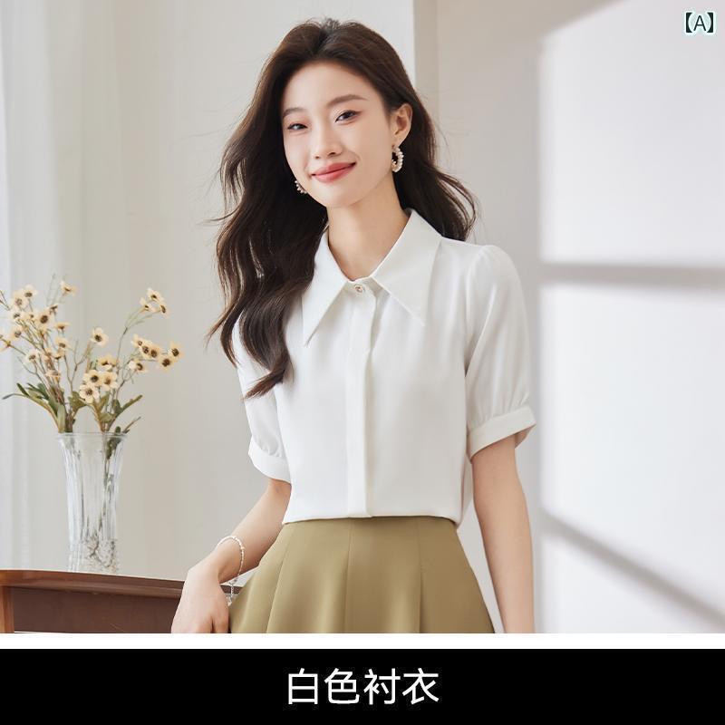 シャツワンピース レディース ブルー 半袖 シャツ レディース 2025夏 面接 フォーマルウェア プロ 職場..