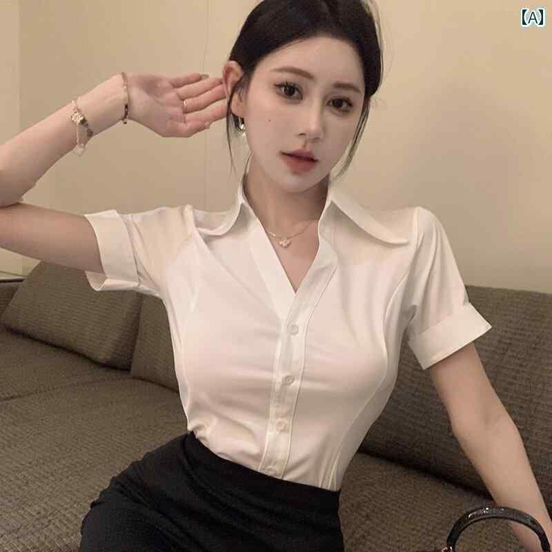 シャツワンピース レディース 白 シャツ 半袖 シフォンシャツ フロント 受付 スチュワーデス 制服 作業着 プロ レディーススーツ スカート 夏