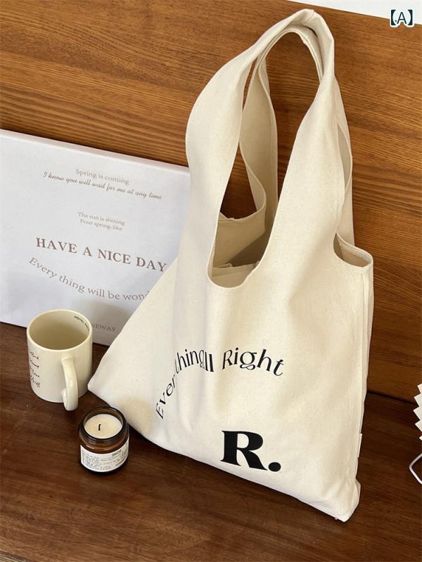 Handbag Type - かわいい トートバッグ ハンドバッグ Erye シンプル キャンバス バッグ 韓国 スタイル 保冷 トートバッグ大容量 ブック