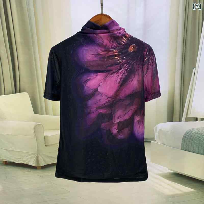 レディース ハイネック タートルネック 2025年 早春 ハーフ ハイネック 半袖 Tシャツ レディース シッ..