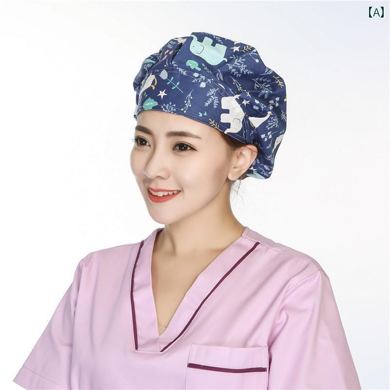 ターバン キャップ スマート 看護 師の 家庭 衛生 キッチン 調理 ダスト ヒューム 帽子 通気性 薄型 睡..
