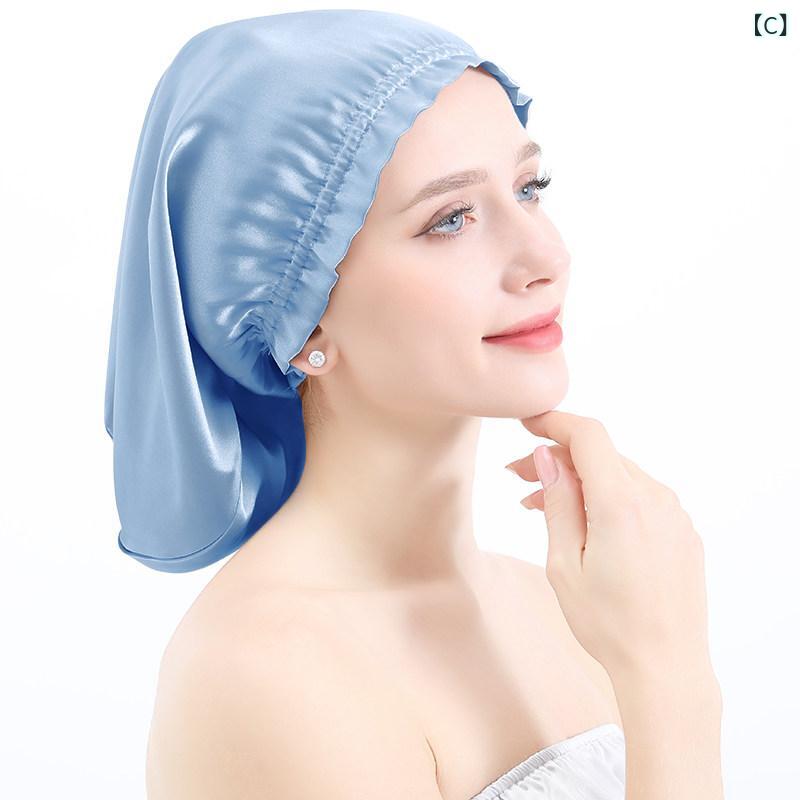 ヘアキャップ キャップ ヘア ハット 100 桑 な ケア 帽子 睡眠用 ドライ ナイトキ...