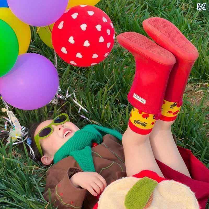 子供用 長靴 【 梅雨に いい ことづくし】 子供用 レインブーツ ベビー 防水 梅雨 対策 ミドル チュー..