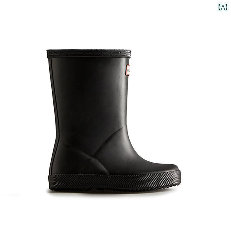 子供用 長靴 HUNTER 英国 風 ブラック ミリタリー レッド 防水 滑り止め オール シーズン 通用 ショー..